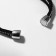 Bracelet Skin "Shambhala", black color in silver, l = 17 cm
