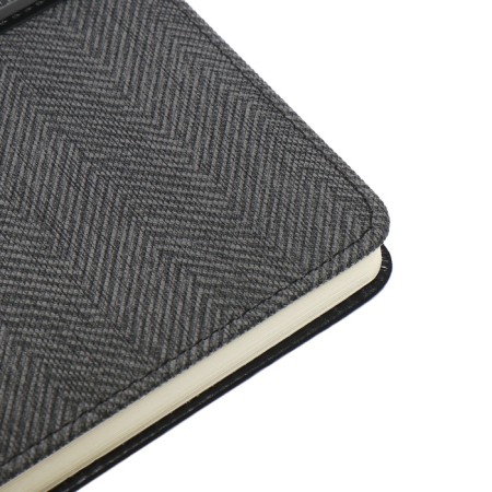 Organizer, A5, 128 sheets, a cage, the cover of the leatherette, with a knife, "patterns", gray-3