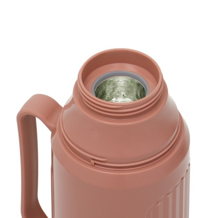 Thermos 1 l, with a glass flask, retains heat 12 hours, with a mug, beige-3