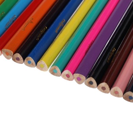Pencils 18 flowers "princess", wooden building, triangular-4
