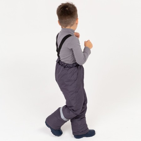 Pants are children insulated, graphite color, height 98 cm-2