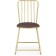 Stol on a metal frame lyrion metal/velor, gold/cocoa 44x52x86 cm