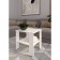 Journal table, 500 × 450 × 473 mm, color white shag.