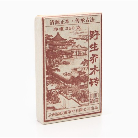 Chinese sustained black tea "Shu Puer Cyao Mu", 250 g, 2019, Yunnan, brick