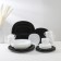 Service table Luminarc Carine White & Black, glass ceramics, 30 objects, white and black color