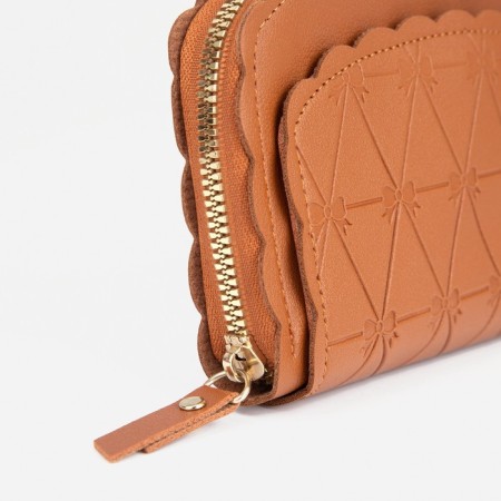 Women's wallet with lightning, brown color-2