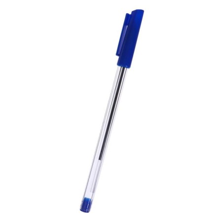 Ballic handle 0.7 mm, blue rod, transparent body with a blue cap-2