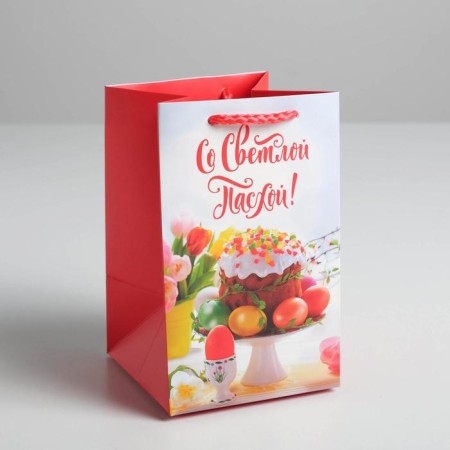 Gift package, packaging, “with a light Easter!”, 10 x 16 x10 cm