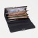 Women's wallet on the button, black color