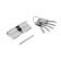 Cylinder mechanism, 70 mm, English key, 5 keys, chromium color