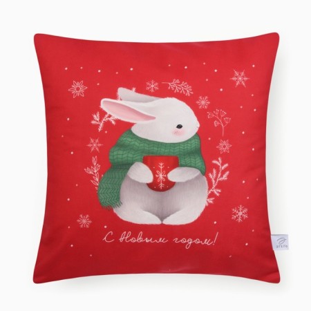 Case on the pillow Ethel "Bunny" 40*40 cm, 100 p/e, velor