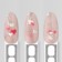 Nail stickers 6.5*5.5cm hearts CO-046 red/white volume Subway QF