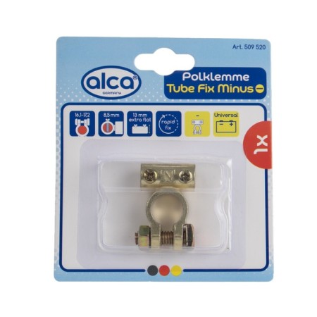 TCB terminals "-" with cable wiring, zinc alloy, in the blister
