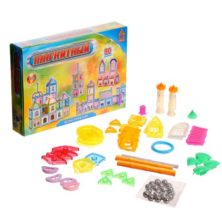 Magnetic designer "Build your home", 90 parts-2