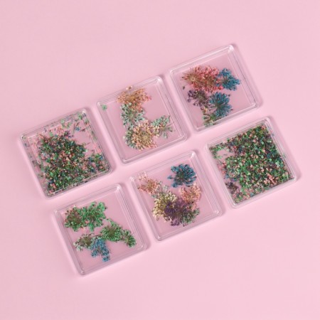 Sudden for nail decor, 6 species, in a case, multi -colored-2