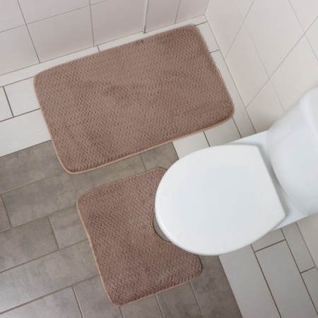 Set of bathroom and toilet Savanna "Louis", 2 pcs, 50 × 80 cm, 40 × 50 cm-4
