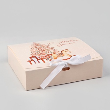 Folding gift box "New Year's toys", 20 x 18 x 5 cm, without tape, New Year-2