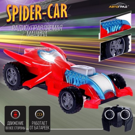 The radio-controlled machine spider-Car works from batteries, mix