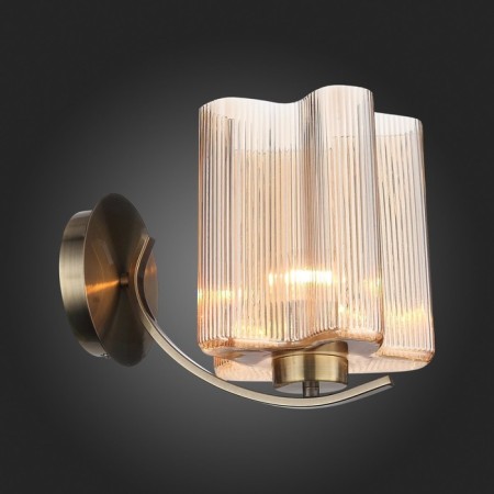 Sconces st. SL117.301.01. ONDE. 1x60 W, E27, 15x18 cm, bronze color-2