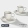 Set of Porcelain Magistro Mien, 4 objects: 2 cups 200 ml, 2 saucers d = 16 cm, white color