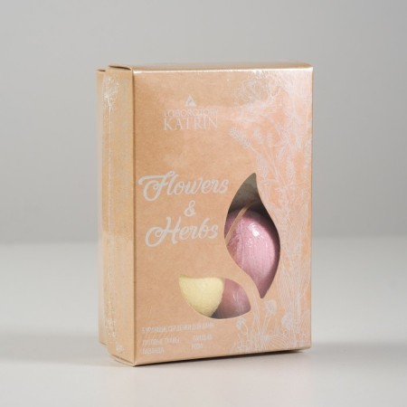 A set of bombs for baths Flowers & Herbs "Hearts", 4 pieces of 60 g-1