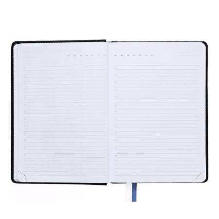 Diary Initiated A5 160 sheets attomex.croco, solid cover of artificial leather with foam rubber, 2 lies, block 70 g/m2, blue-7