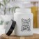 Glass Bank for bulk products "Love in the kitchen", 1.5 l, white color