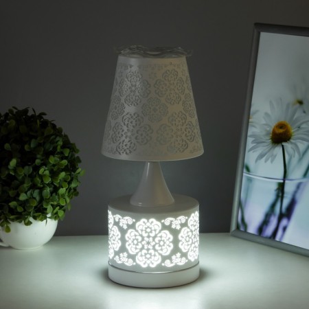 Aroma lace with backlight "pattern" E27 40W+RGB white 13x13x30 cm-3