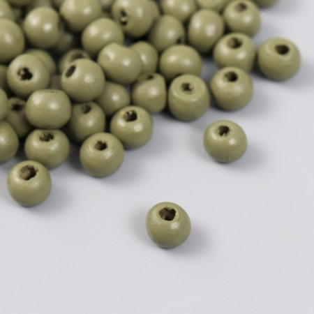 Beads for creativity wood "moss" d-0.8 cm, set of 20 g