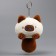 Soft toy "Cat-shred" on a key fob, 11 cm, white-brown color