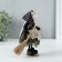 Interior doll "Baba Yaga with a broom" 5x8x17.5 cm