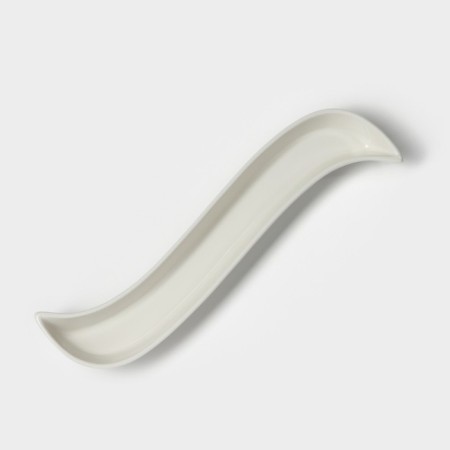 Ceramic Ceramic Oliva dish, 150 ml, 26 × 9 × 3 cm, white color-2