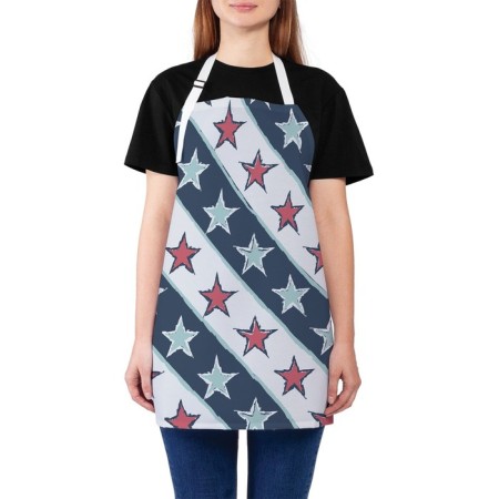Apron kitchen with a photo print "Stars", adjustable, size OS
