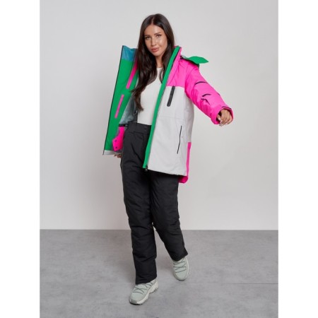 Ski costume female winter, size 42, pink color-13