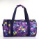 Sports bag with lightning, 2 outer pockets, long belt, lilac color