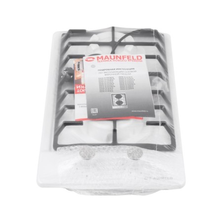 Hound panel Maunfeld eghe.32.63cw/g, gas, 2 burners, white-9