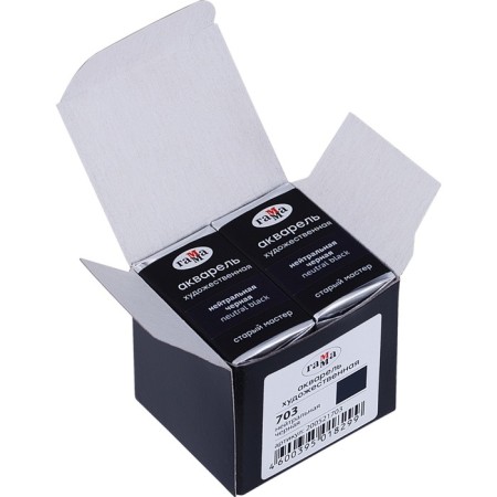 A watercolor art in a cuvette 2.6 ml, Gamma "Old Master", neutral black, 200521703-5