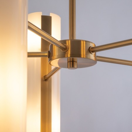 Freya FR5368CL-10BS FIRE, 600x600x490 mm ceiling lamp, E14, 10x40W, brass color-9
