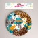 Disposable paper safari plate, set 6 pcs, 18 cm