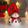 Souvenir ceramics Light "Snowman, red scarf and cap, golden heart" 13.5x7.5x7.5 cm