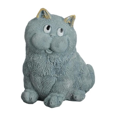 Figure "Cat sits" gray-blue, 10x9x11cm-8