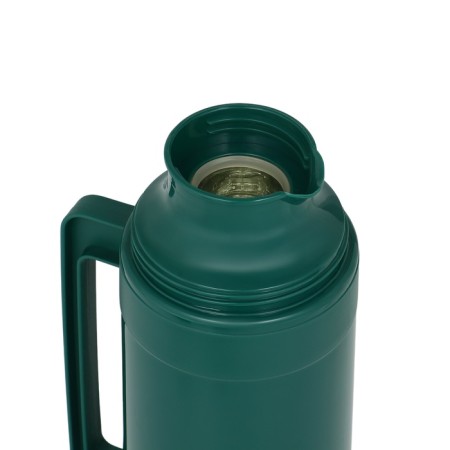 Thermos 1 l, with a glass flask, 2 circles, 13.5 x 32 cm, green-3