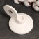 Leo candlestick white sand, 8x13x10cm