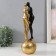 Souvenir Polystone "Abstraction. Lovers on the ball" Gold with black 9.5x9.5x32 cm