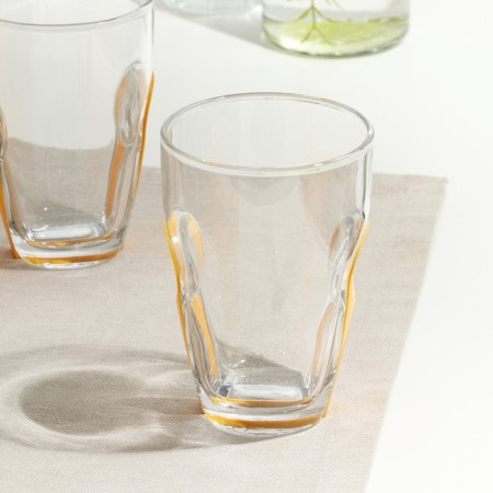 A set of glasses “SNEP”, 260 ml, 3 pcs, yellow plastic accessory-1