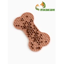 Rug for licking on suckers 11 x 20 cm, beige