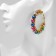 New Year! Road earrings "New Year" circle, color in gold