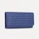 Women's wallet on the button, blue color
