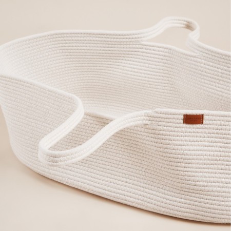 SL Home storage basket, wicker, handmade, 70 × 40 × 24 cm, white color-3