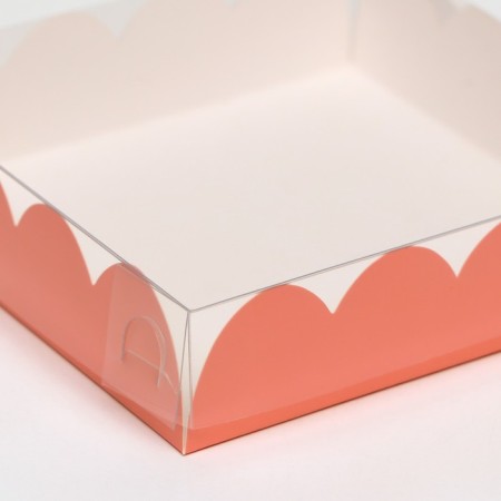 Box for cookies, pink, 12 x 12 x 3 cm-1
